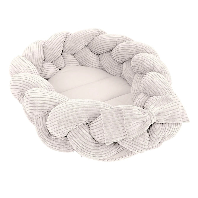 Baby Nest With Braided Bumper - Ecru — image 1 of 4 — Mila & Milo Kids