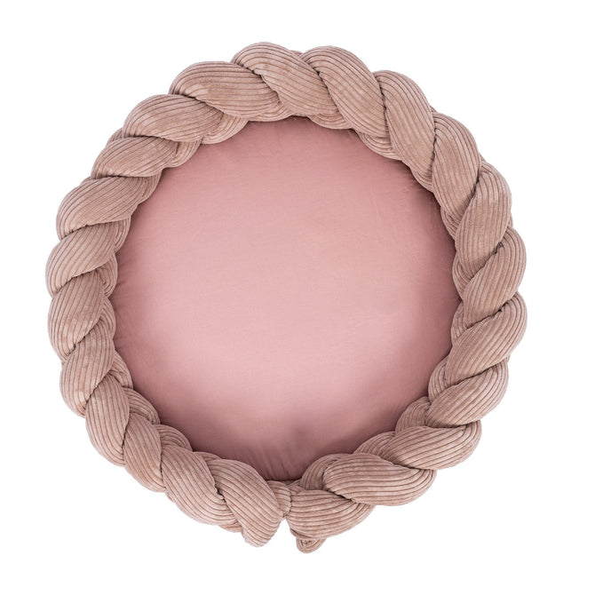 Baby Nest & Play Mat With Crib Bumper Braid - Powder Pink — image 1 of 3 — Mila & Milo Kids